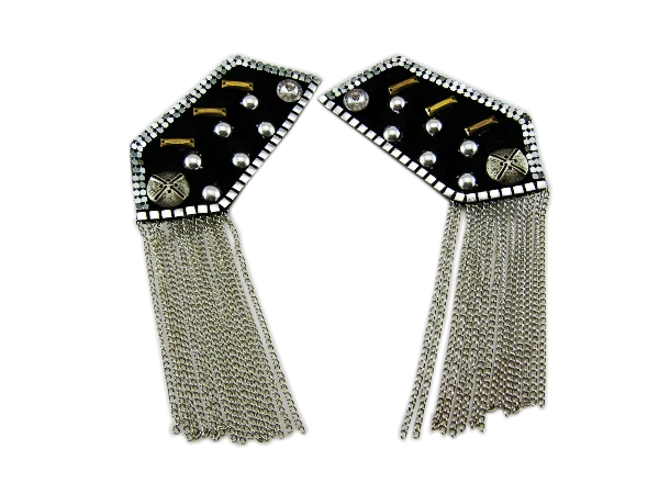 Ручная работа Ретро epaulette ювелирные изделия кисточкой большая плечевая брошь эполет/эполеты Шипы/escapulario Блейзер аксессуары
