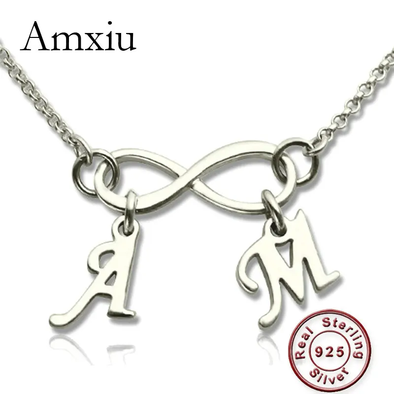 

Ожерелье Amxiu из серебра 925 пробы с гравировкой имени и двумя буквами