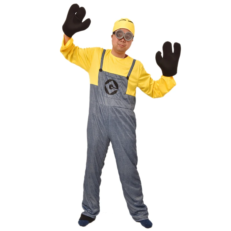 Новое поступление мужской Миньон Косплей Костюм Комбинезон нарядный