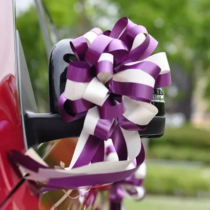 

50pcs/Lot Wedding Car Decoration Two Color Pull Flowers For Wedding Place Decorations DoubleLayer Flowers Balls