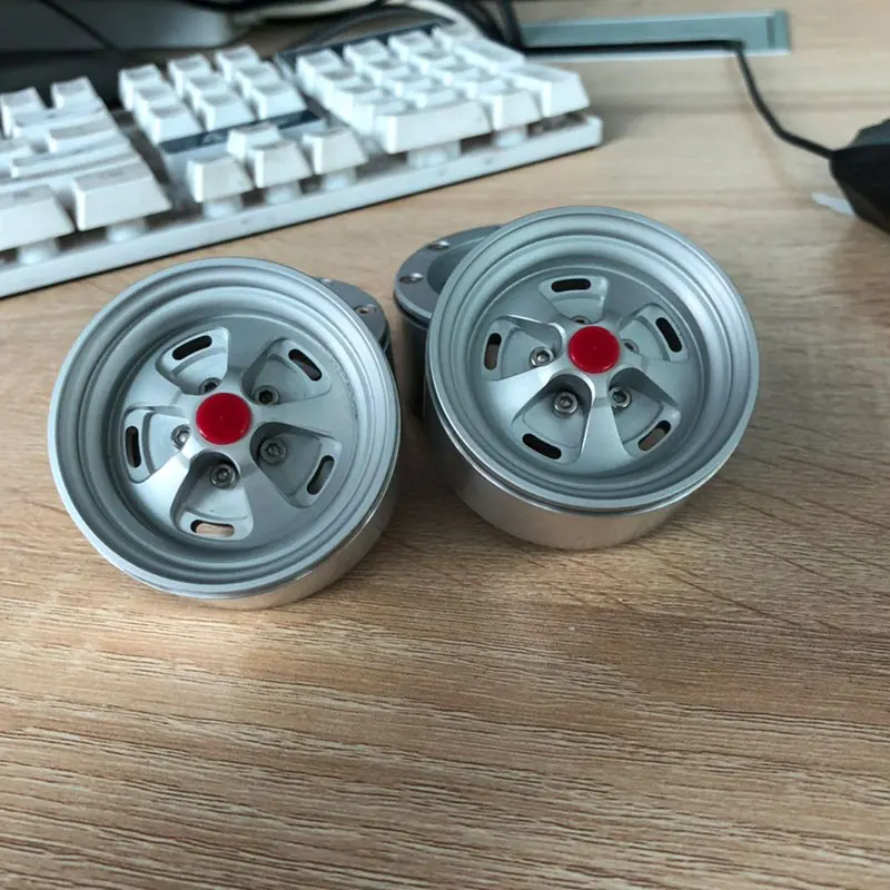 Бесплатная доставка 4 шт. матовые серебристые колеса 1 9 Beadlock для 1/10 RC гусеничный