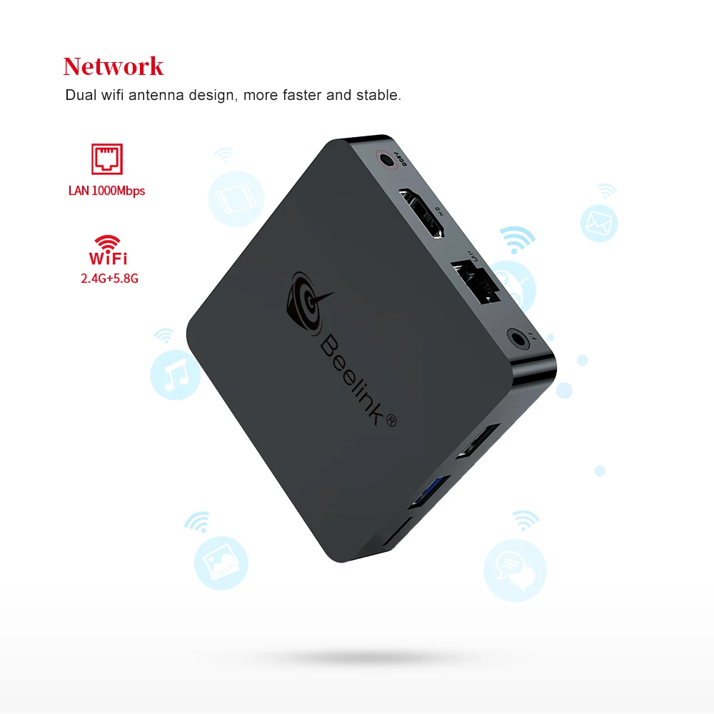 Мини ТВ-бокс Beelink GT1 Amlogic S905X2 голосовой пульт дистанционного управления Android 8 1