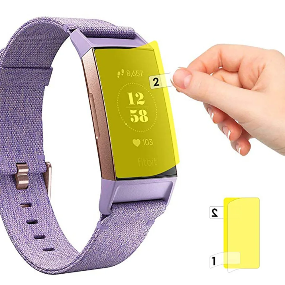 3 шт. защитная пленка для экрана смарт браслета Fitbit Charge 3|Смарт-аксессуары| |