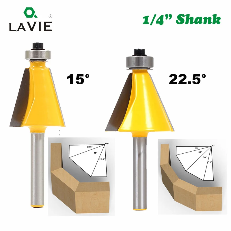 LA VIE 1 шт. 1/4 &quotхвостовик 15 градусов 22 5 фаска коническая фреза для отделки кромки