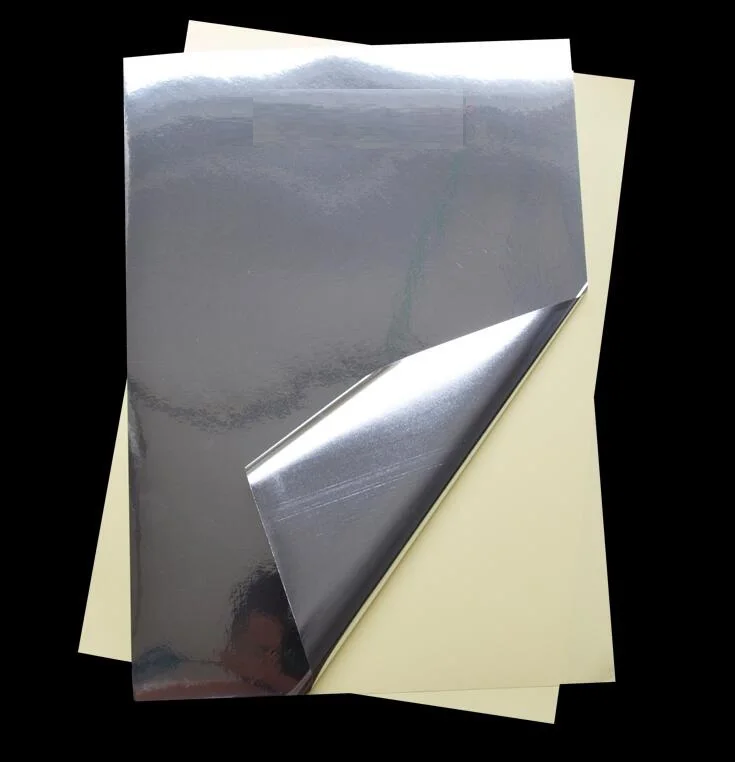 High Quality 50sheets Glossy Silver A4 PET Sticker label paper for Laser printer Waterproof  Self Adhesive Label Sticker