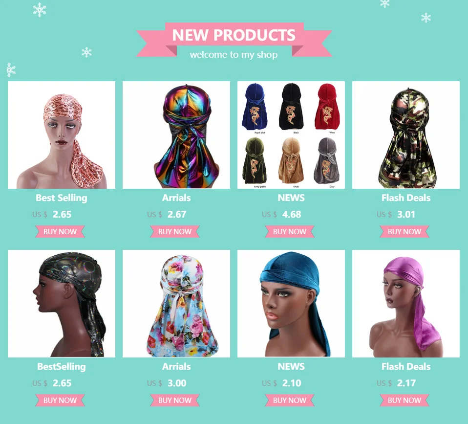 Для мужчин длинный хвост банданы камуфляж шелковистый Durags тюрбан Кепки крышка головки бандана повязка на голову шапка моды модный головной убор-бандана