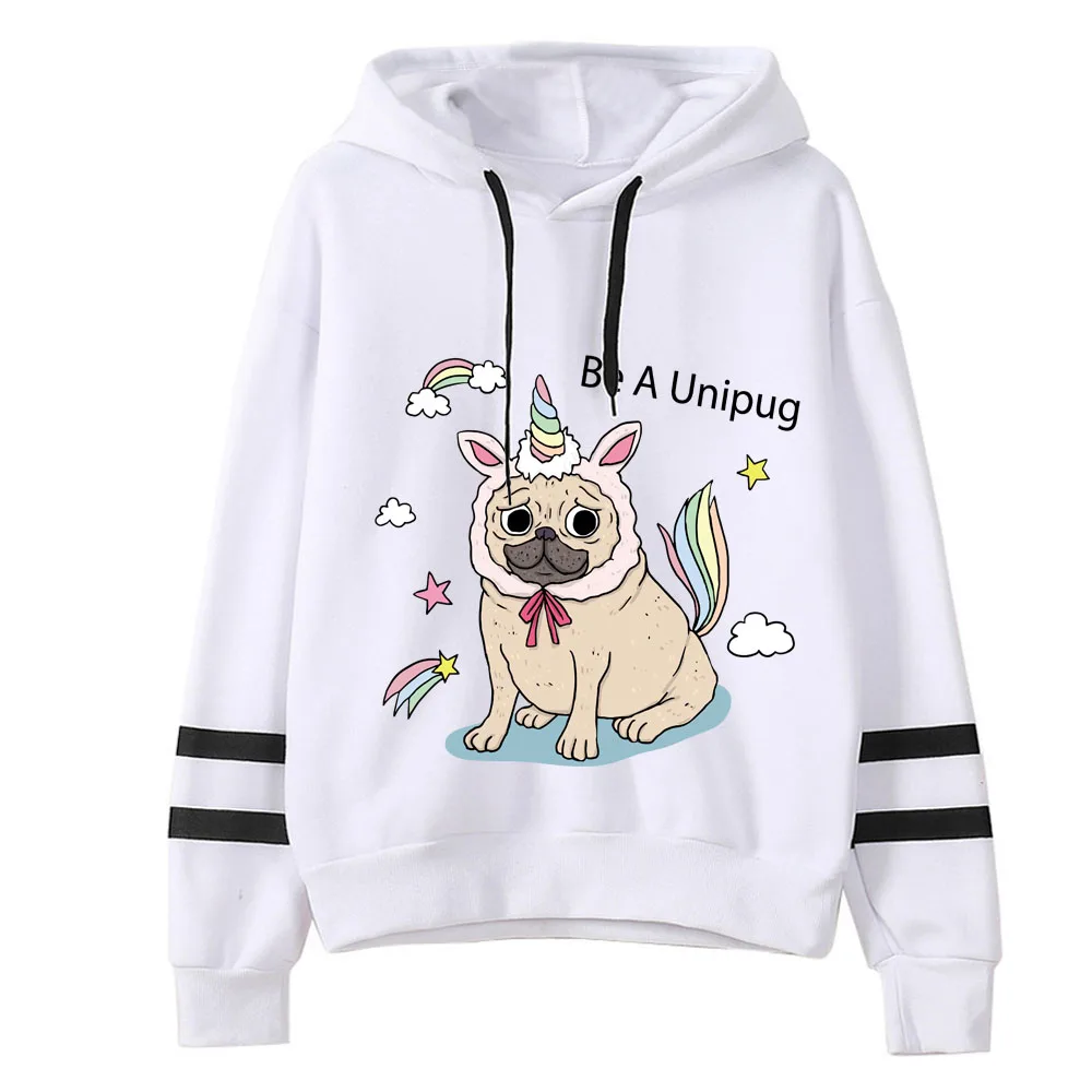 Женские толстовки с капюшоном и принтом единорога kawaii harajuku длинными рукавами