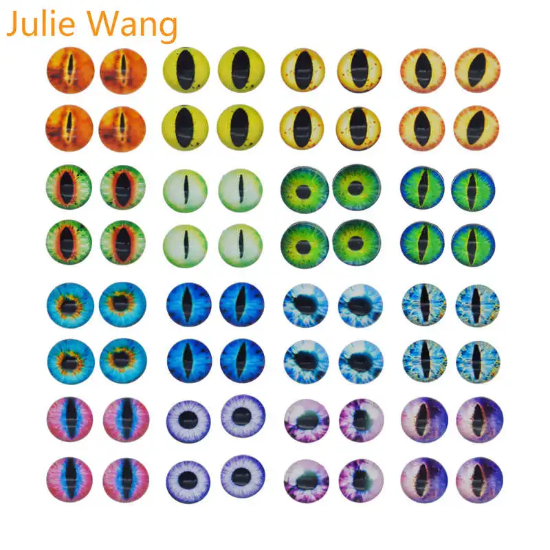 Julie Wang 20 шт. мм дракон искусственное стекло ящерица лягушка яркие глаза браслет