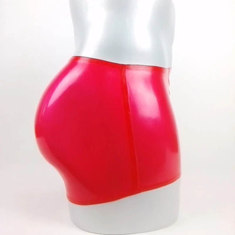 Мужские красные сексуальные латексные боксеры шорты 100% женское нижнее белье