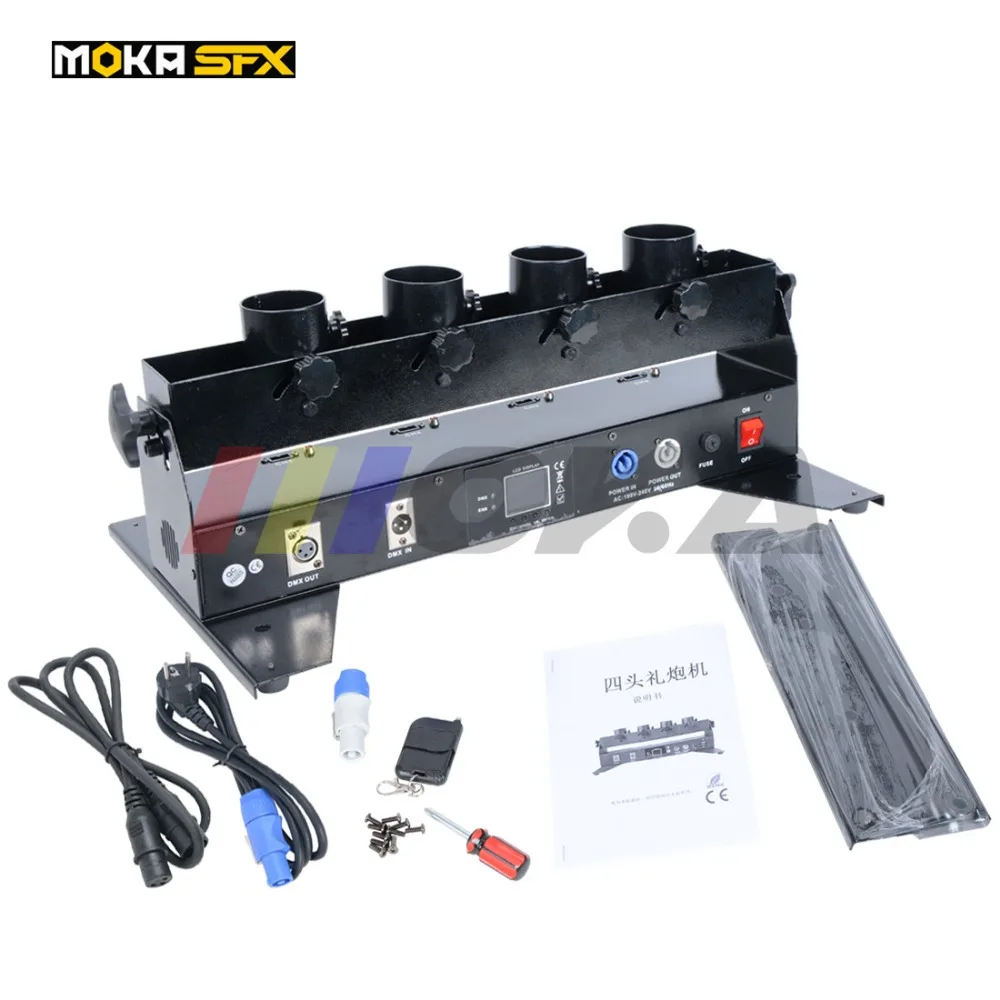 Корабль из Испании Свадебный Конфетти машина Кэннон DMX 512 контроллер 4 держателя