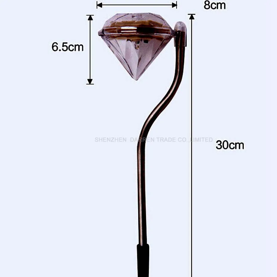48 шт./партия газон солнечный в форме бриллианта светодиодный прожектор мощный