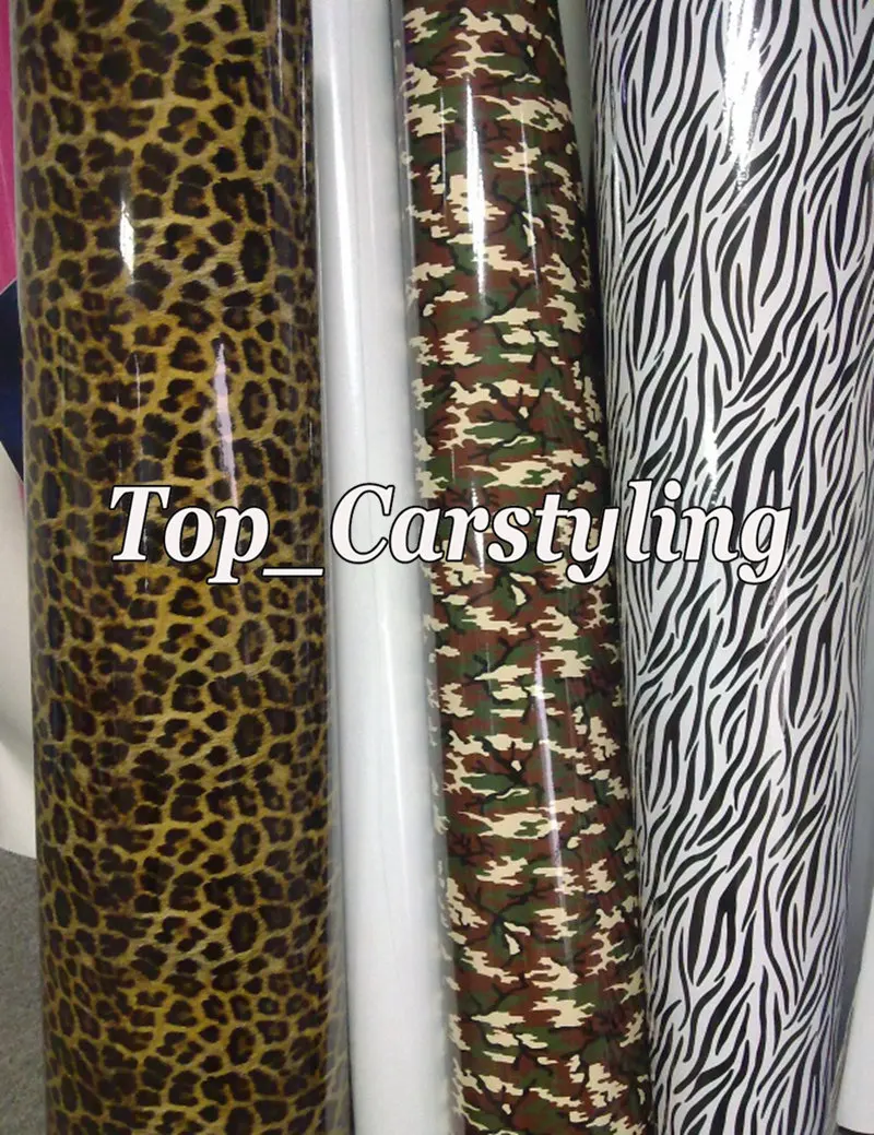 Блестящая камуфляжная виниловая пленка с леопардовым рисунком для автомобиля