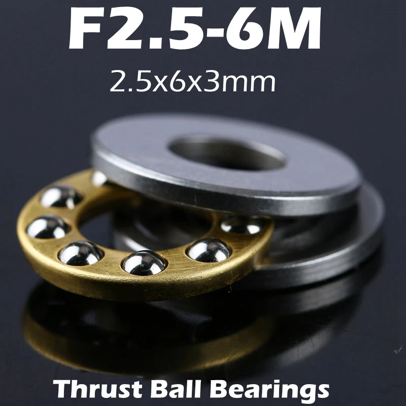 2 5x6x3 мм упорные шарикоподшипники F2.5-6 осевой F2.5-6M миниатюрный самолет 5*6*3
