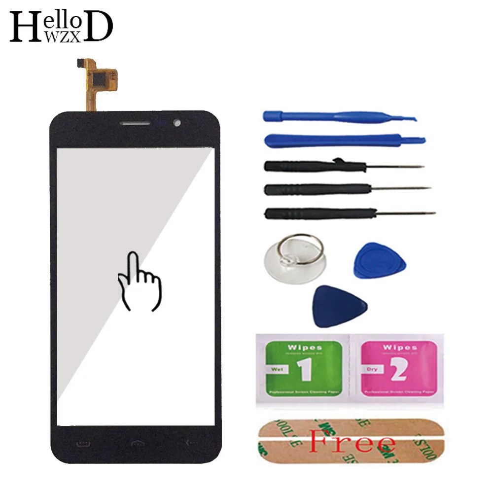 

Сенсорный экран с диагональю 5,0 дюйма для Homtom HT16 HT 16, сенсорный экран, стеклянная панель дигитайзера, сенсорная крышка объектива + клей в пода...
