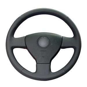 Hand-stitched Black Artificial PU Leather Steering Wheel Covers Braid
for Volkswagen VW Golf 5 (V) Golf Plus Polo Jetta Tiguan