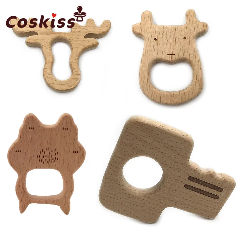 Деревянный Прорезыватель для зубов в форме кольца из натурального дерева