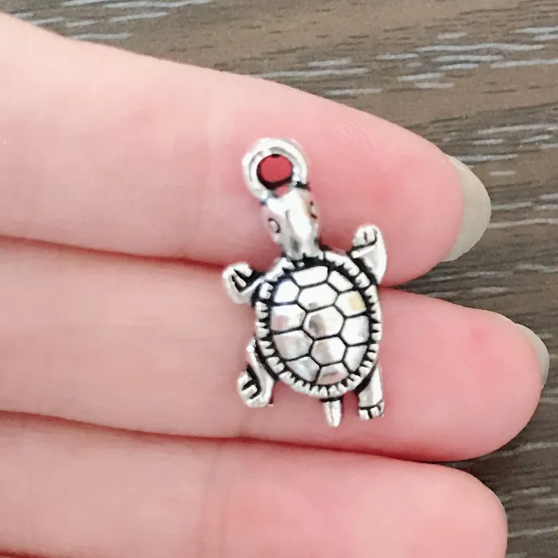 

15PCS Bohemian Ocean Turtle Charm Zinc Alloy Turtle Pendant Charm for Bracelet Necklace Earrings zipper pulls Jewelry Making