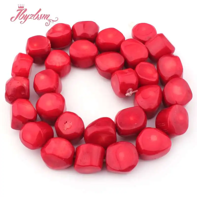 Red Freefrom 10x15mm Heishi красный оранжевый Коралл бусины натуральный камень свободные бусины для DIY ювелирных изделий для женщин колье браслеты серьги 15" - Цвет: Red Freefrom 10x15mm