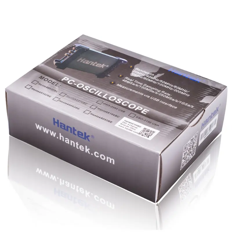 Оригинал Hantek6022BL двойной двухканальный Виртуальный USB осциллограф 16CH Логический