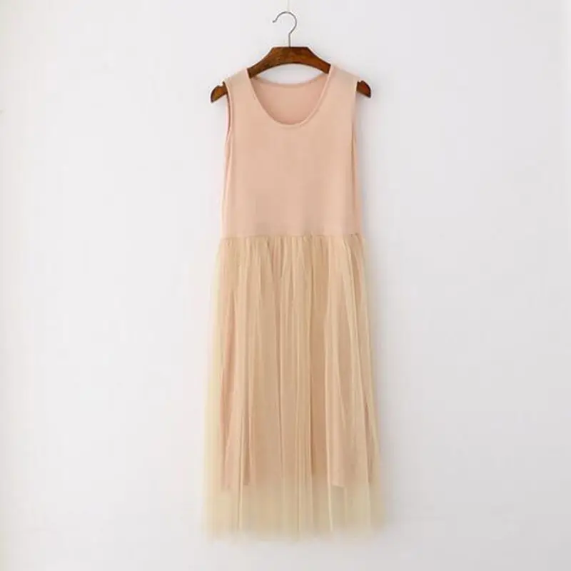 Женское Сетчатое платье на бретелях спагетти базовое кружевное чехол в стиле