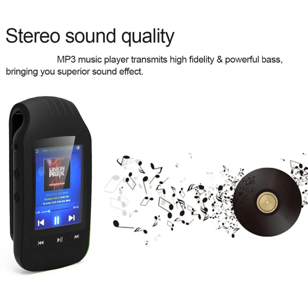 Bluetooth MP3-плеер 8 ГБ спортивный музыкальный плеер с fm-радио запись голоса шагомер