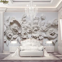 beibehang custom photo 3d wallpaper mural 3d exquisite painting style european plaster carved wall papel de parede wall paper