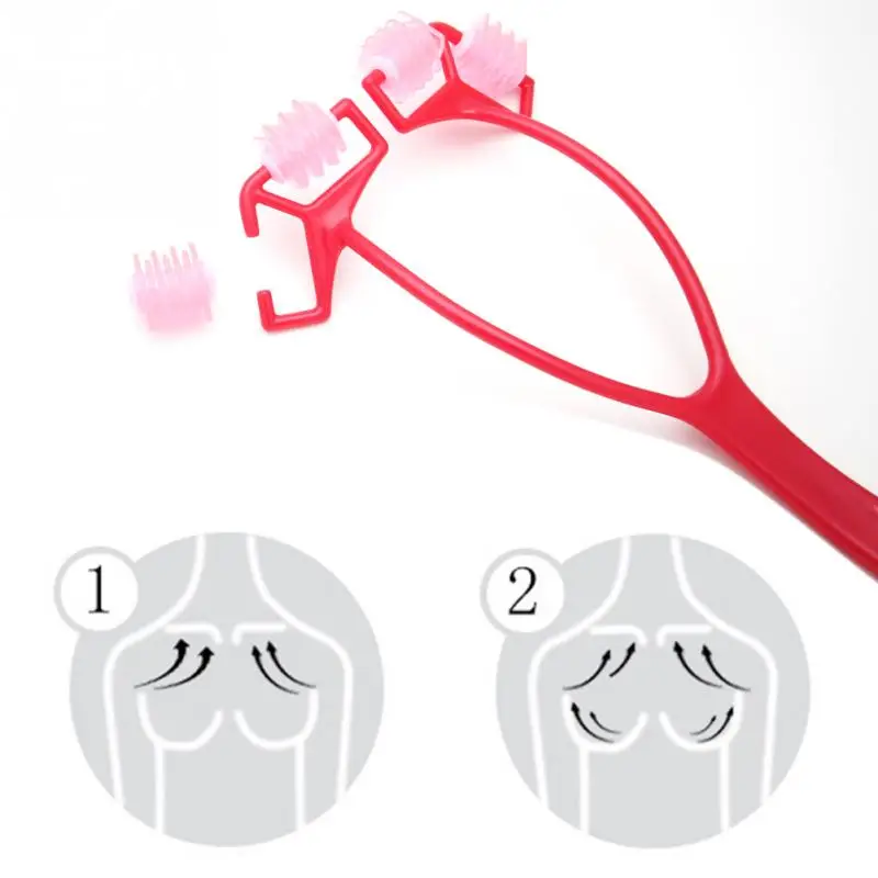 Новый Портативный лицо массаж груди ролик цветок Форма эластичные против морщин