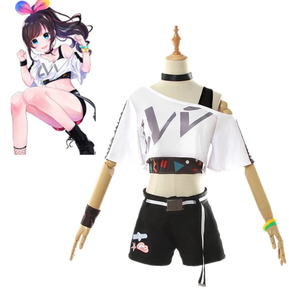 Костюм для косплея Kizuna AI костюм Hello World 1 го живого костюма A.I.Channel Cosplay Ai chan набор