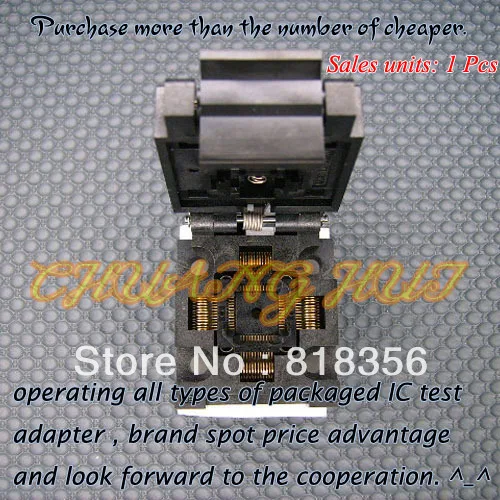 NEW FPQ-48-0.5-06 Socket / Programmer Adapter QFP48 TQFP48 PQFP48 IC Test Burn-In Socket 0.5mm Pitch
