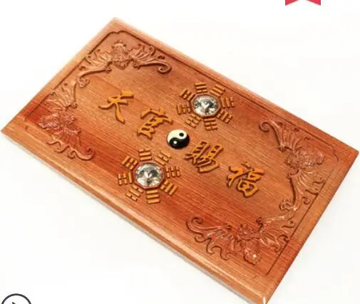Fengshui натуральный персик небесное официальное благословение кулон Bagua зеркало