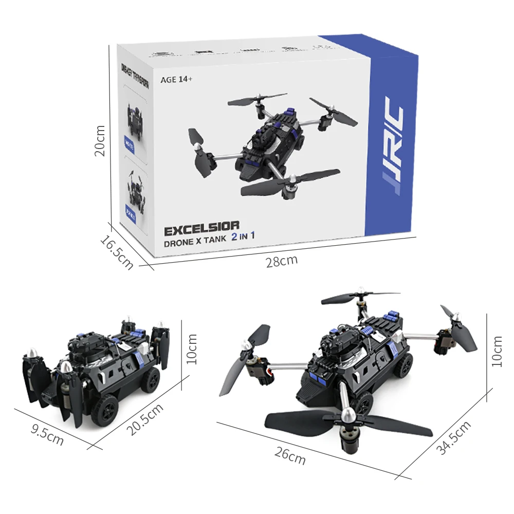 JJRC H40WH Air and Ground Mode RC Drone With WIFI Camera 2.4G 4CH 6Axis Headless One Key Land Tank Quadcopter VS H31 H37 | Игрушки и