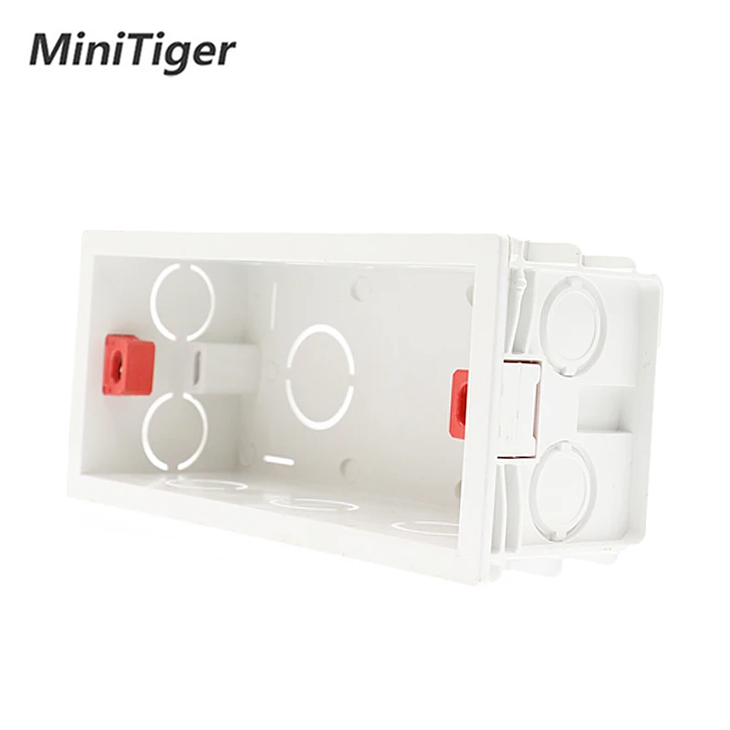 

EsooLi Super Quality 144mm*67.5mm Internal Mounting Box Back Cassette for 154mm*72mm Wall Light Touch Switch and USB Socket
