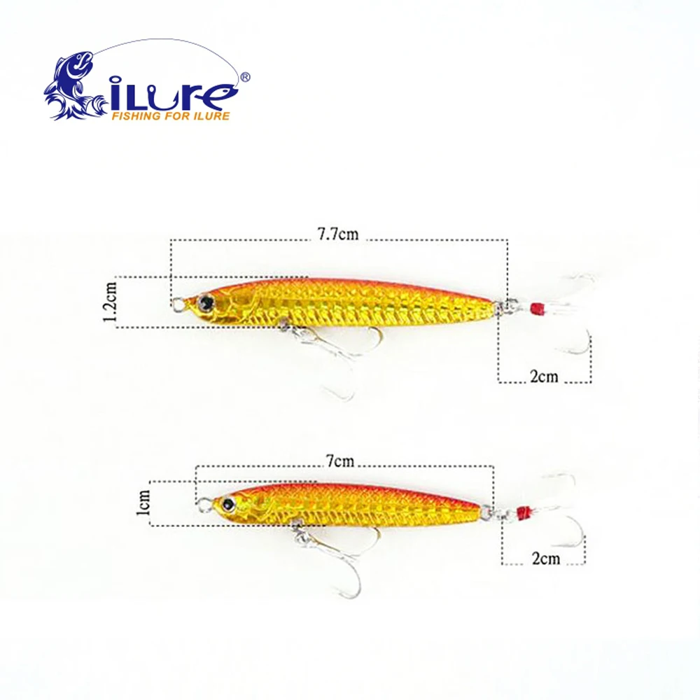 ILure 5 шт./лот Рыболовная Приманка Карандаш 20 г/30 г/40 г/50 г ведущая рыбу Металическая