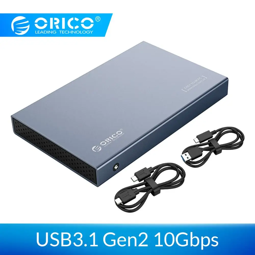 ORICO 2,5 ''SATA для USB 3,1 type C Gen 2 внешний жесткий диск корпус алюминиевый 4 ТБ коробка для жесткого диска для samsung Seagate SSD