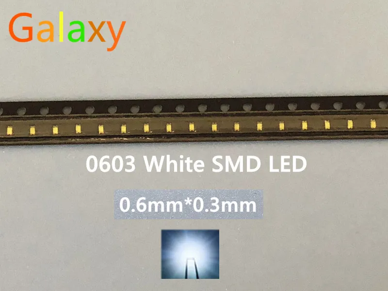 Маленькие белые бусины лампы 0603 SMD светодиодный светоизлучающие диоды