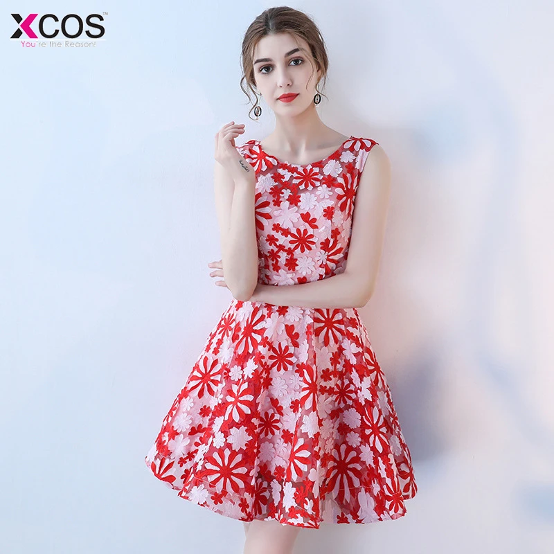 Vestido de festa 2019 короткие кружевные платья для выпускного вечера с круглым вырезом и