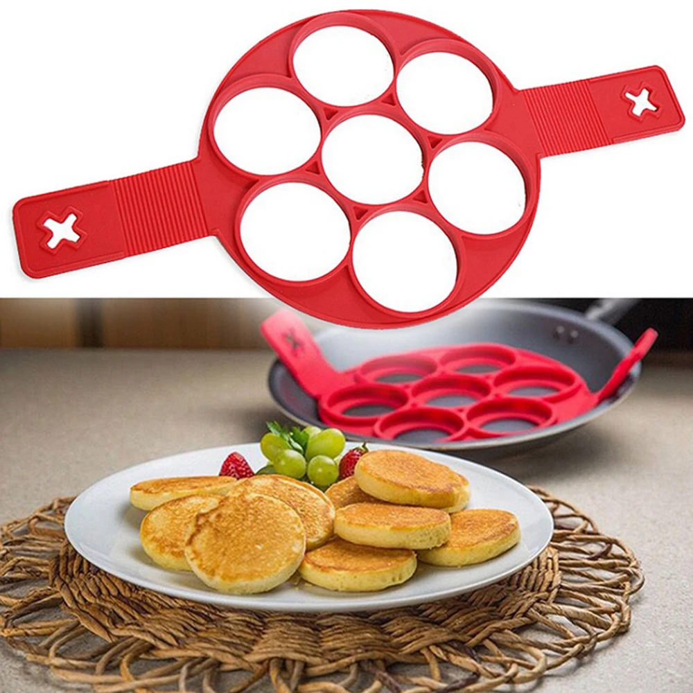

Pancake Cooking Tool Non Stick Silicone Egg Cheese Pancakes Mold Kitchen Gadget Cooking Tool