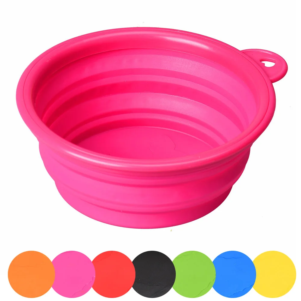 Силиконовая складная миска для кормления собак и кошек Aug8|pet silicone|water dishfeeding bowl |
