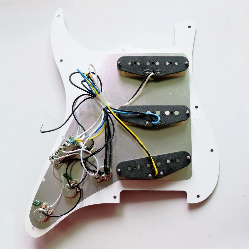 Prewired Зеленая мята ST гитара накладка Assmebly с винтажным Alnico гитары Звукосниматели в белом и черном цветах