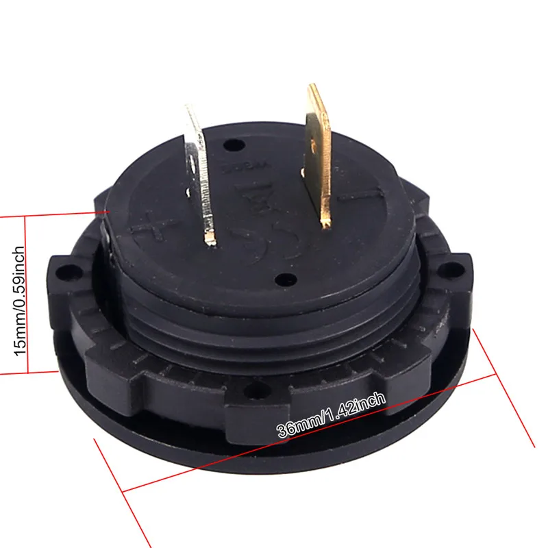 DC 12 V-24 V круглый прокат мотоцикл Led цифровой Панель вольтметр монитор для руль автомобиля Лодка ATV Camper жилых автомобильных прицепах