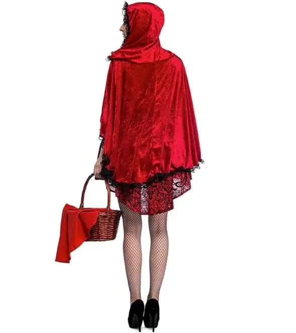 Сексуальный женский костюм на Хэллоуин маленький красный халат с капюшоном для