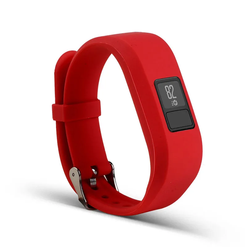 OOTDTY силиконовые для фитнеса наручные часы ремешок с пряжкой для Garmin vivofit 3 трекер - Цвет: Red