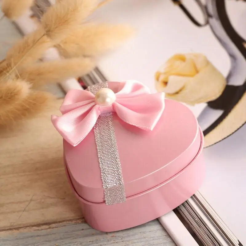 Новинка бант жестяная коробка для конфет Свадебные сувениры и подарки коробки