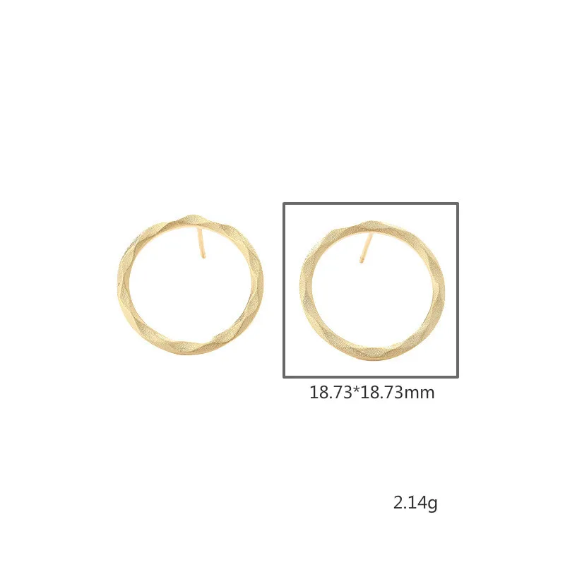 

Simple Circle 18k Gold Real 925 Sterling Silver Stud Earrings For Women High Quality Fine Earings Fashion Jewelry Flyleaf
