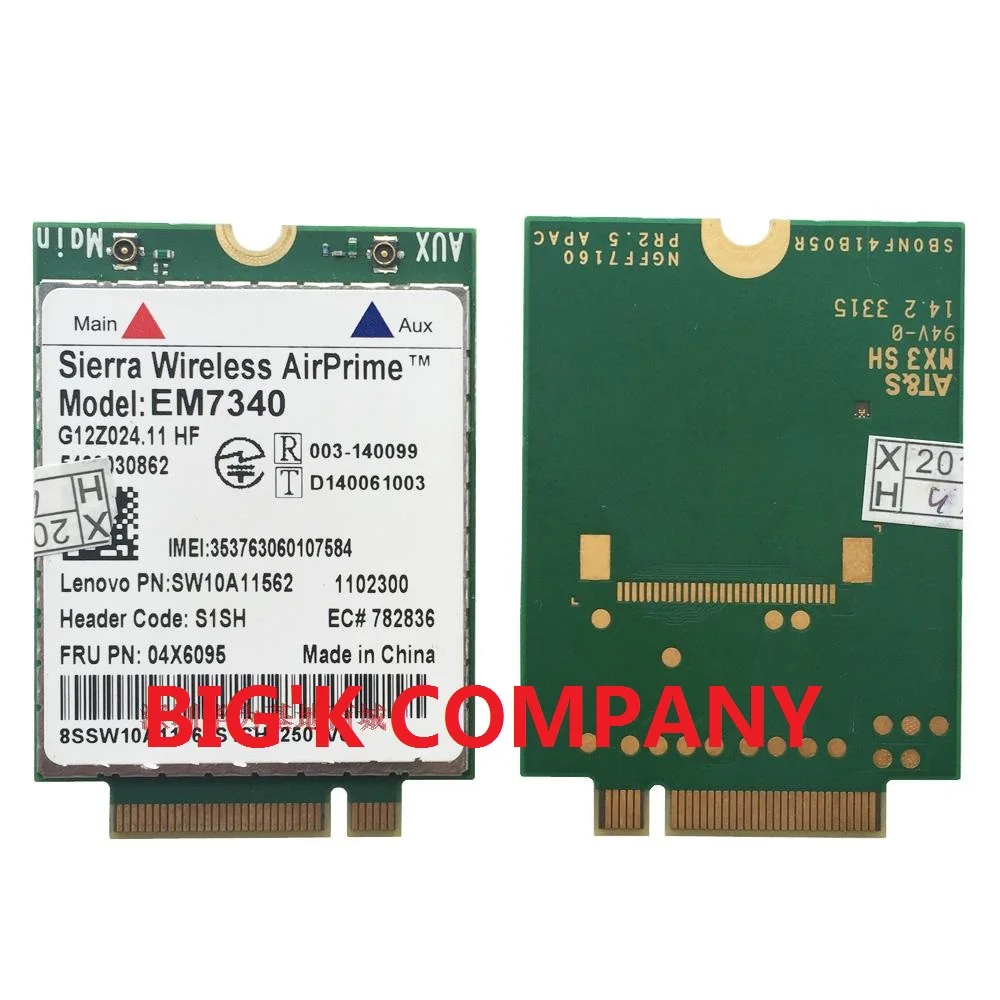 JINYUSHI For  EM7340  FRU 04X6095 4G LTE/HSPA+ Wireless Module For ThinkPad 10/ Helix 2nd Gen/ X260 /T460/ T460S/T560 free ship