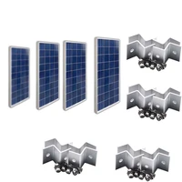 solar panel 12v 100w 4 pcs placas solares 400w solar battery charger 4 sets of z bracket mount caravan car camping motorhome