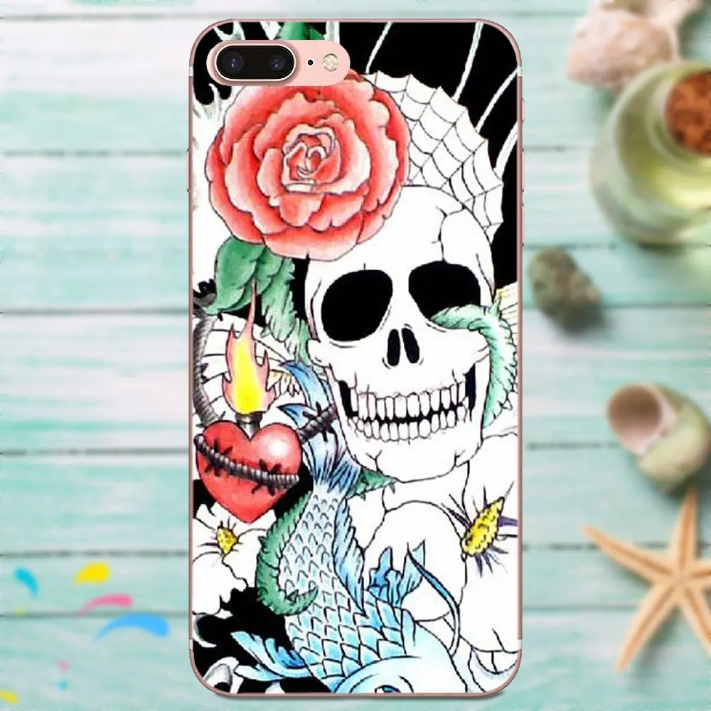 Wooden Sugar Skull Colors For Apple iPhone 4 4S 5 5C 5S SE 6 6S 7 8 Plus X XS Max XR TPU Original | Мобильные телефоны и