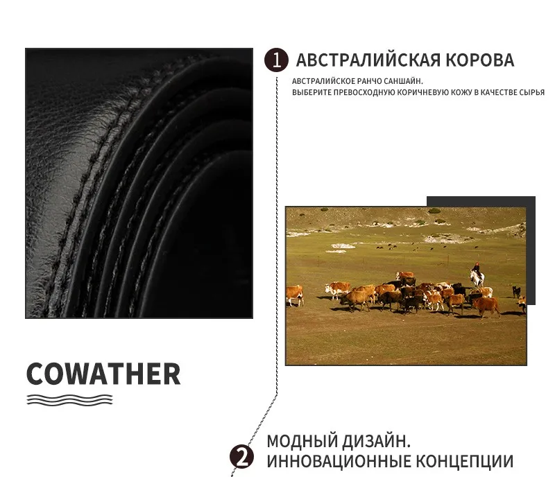Cowather корова Пояса из натуральной кожи Винтаж Ремни для Для мужчин коровьей мужской ремень высокое качество автоматической металлической пряжкой Для мужчин на 110-130 см