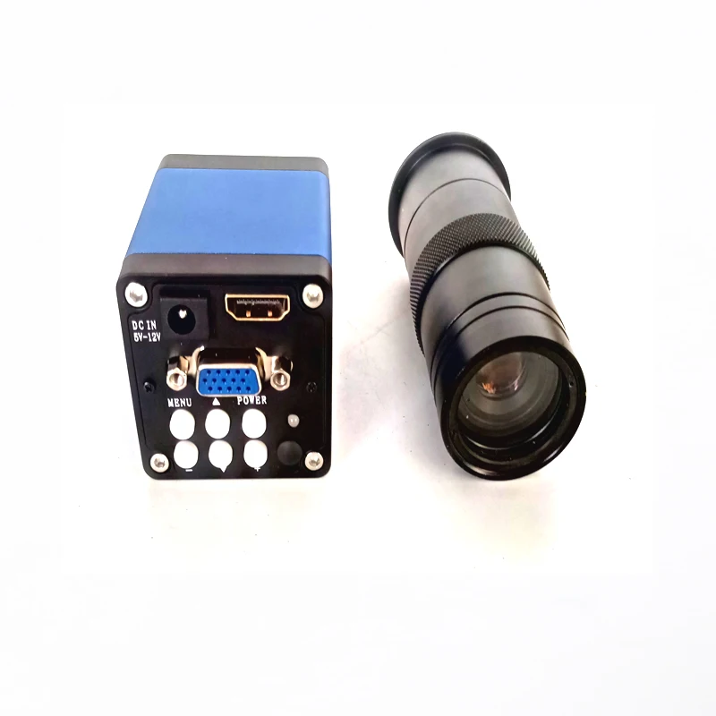 Синий 13MP HDMI VGA промышленный цифровой микроскоп камера+ 8X-130X c-крепление зум-объектив для паяльная станция pcb ремонт смартфона