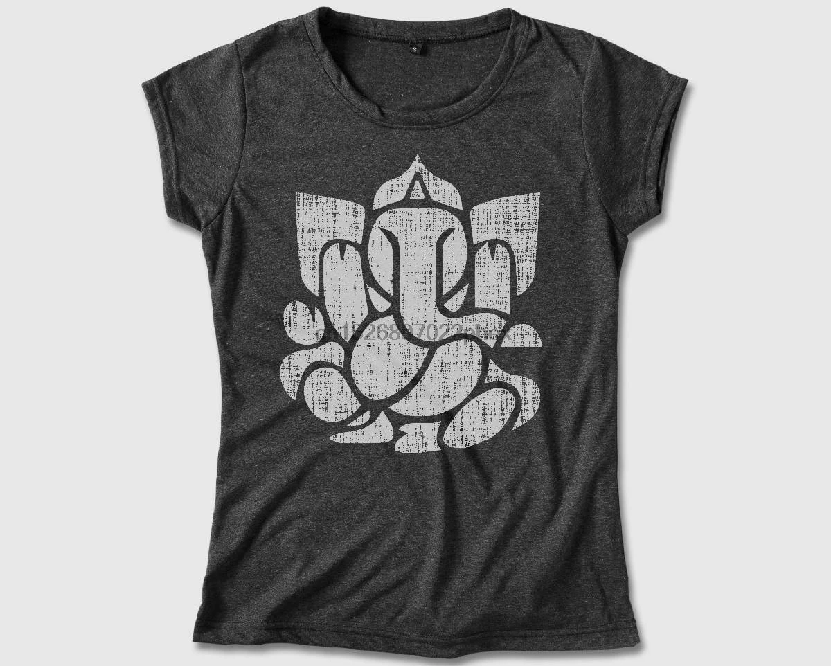 Футболка Ganesha для женщин и мужчин мягкая удобная тенниска из хлопка с графическим